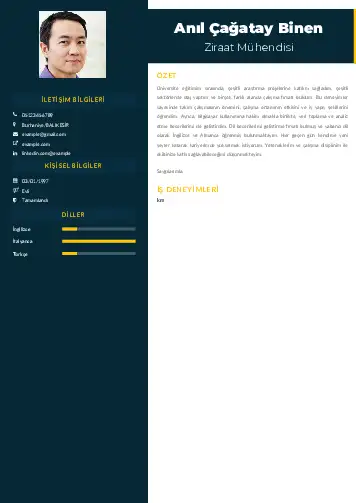 Ziraat Mühendisi Cv Örnekleri cv indir